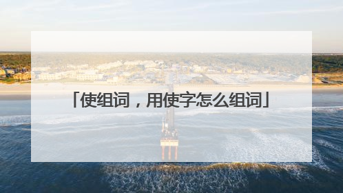 使组词,用使字怎么组词