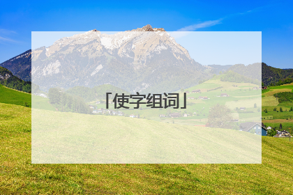 使字组词