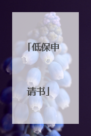 低保申请书