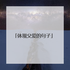 体现父爱的句子
