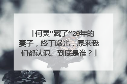何炅“藏了”20年的妻子,终于曝光,原来我们都认识。到底是谁?