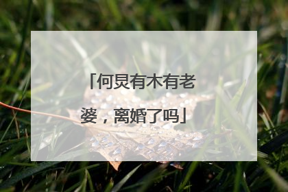 何炅有木有老婆,离婚了吗