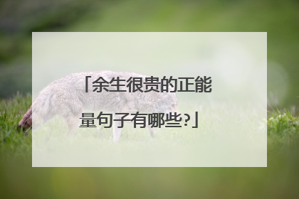 余生很贵的正能量句子有哪些?