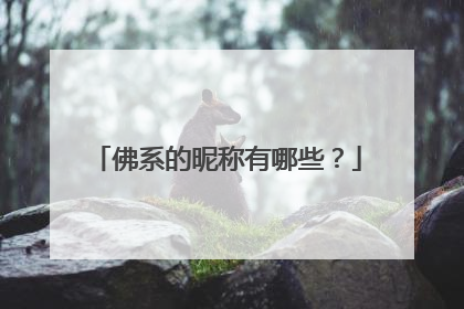 佛系的昵称有哪些？