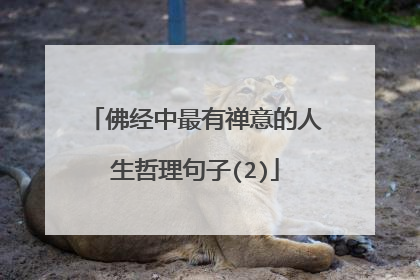 佛经中最有禅意的人生哲理句子(2)