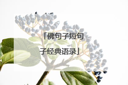 佛句子短句子经典语录