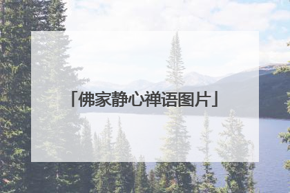 佛家静心禅语图片