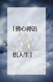 佛心禅语悟人生