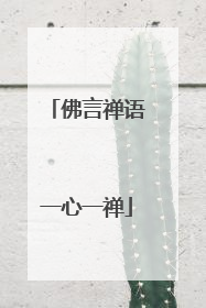 佛言禅语一心一禅