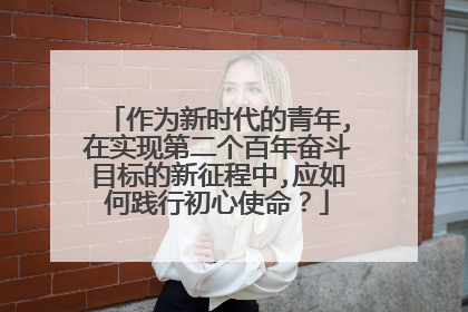 作为新时代的青年,在实现第二个百年奋斗目标的新征程中,应如何践行初心使命?