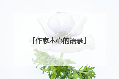 作家木心的语录