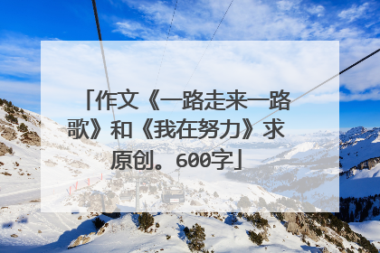 作文《一路走来一路歌》和《我在努力》求原创。600字