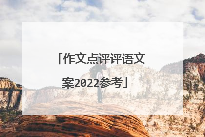 作文点评评语文案2022参考