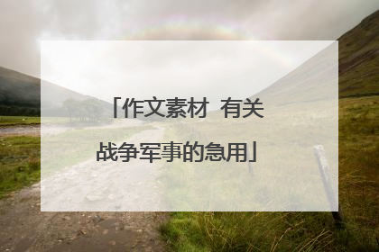 作文素材 有关战争军事的急用