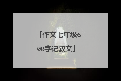 作文七年级600字记叙文