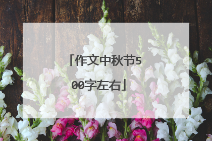 作文中秋节500字左右