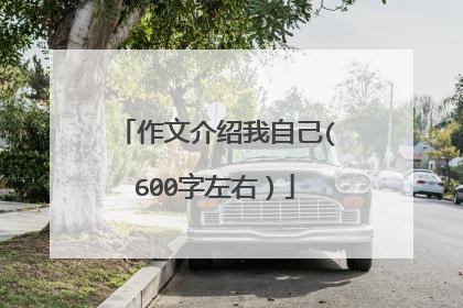 作文介绍我自己(600字左右)