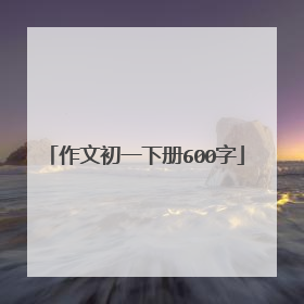 作文初一下册600字
