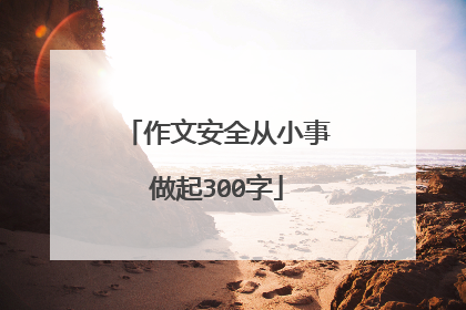 作文安全从小事做起300字