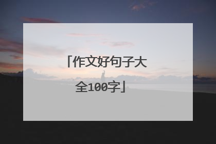 作文好句子大全100字