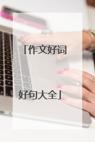 作文好词好句大全