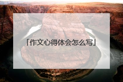 作文心得体会怎么写