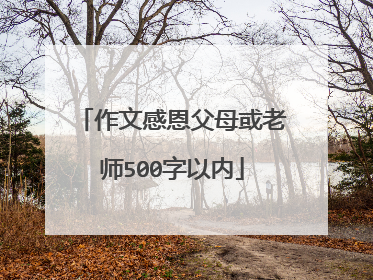 作文感恩父母或老师500字以内