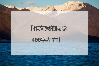 作文我的同学400字左右