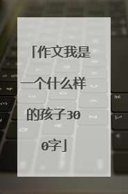作文我是一个什么样的孩子300字