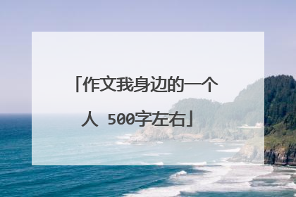 作文我身边的一个人 500字左右