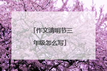 作文清明节三年级怎么写