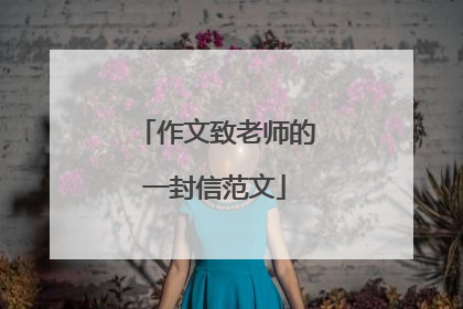 作文致老师的一封信范文