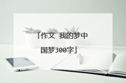 作文 我的梦中国梦300字