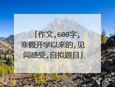 作文,600字,寒假开学以来的,见闻感受,自拟题目