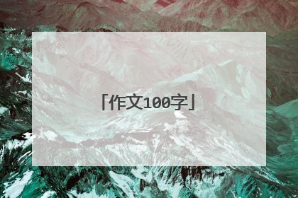 作文100字
