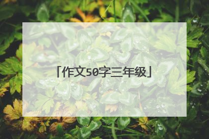 作文50字三年级