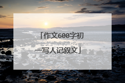 作文600字初一写人记叙文