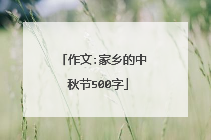 作文:家乡的中秋节500字
