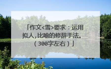 作文<雪>要求：运用拟人,比喻的修辞手法。（300字左右）