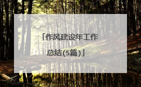 作风建设年工作总结(5篇)