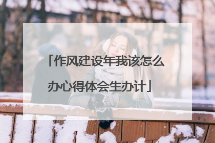 作风建设年我该怎么办心得体会生办计