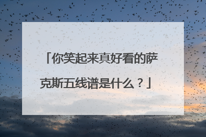 你笑起来真好看的萨克斯五线谱是什么？