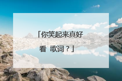 你笑起来真好看 歌词？