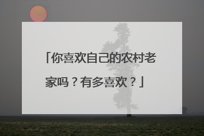 你喜欢自己的农村老家吗？有多喜欢？