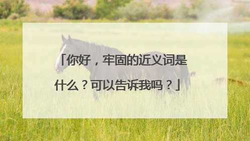 你好，牢固的近义词是什么？可以告诉我吗？
