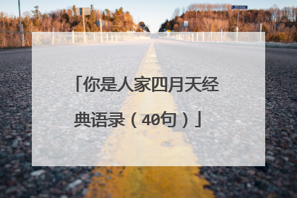 你是人家四月天经典语录(40句)