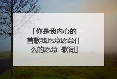 你是我内心的一首歌我愿意愿意什么的愿意 歌词