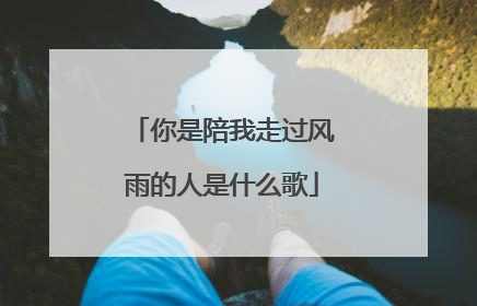 你是陪我走过风雨的人是什么歌