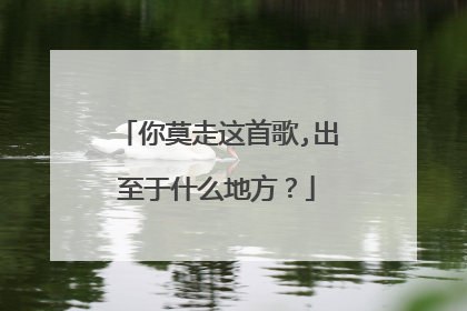 你莫走这首歌,出至于什么地方?