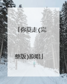 你莫走(完整版)原唱